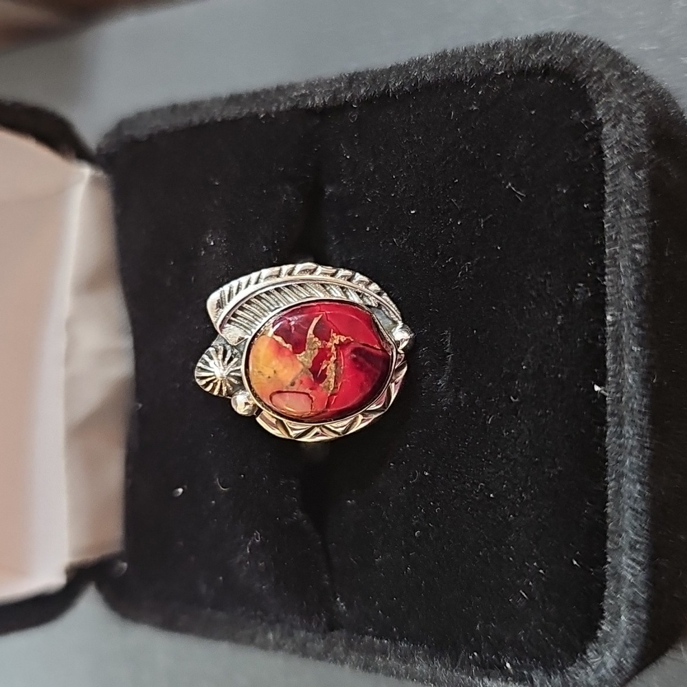 Sterling Silver Ring .925 Western style new sz 6